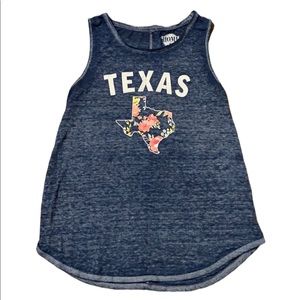 Texas graphic burnout tank top